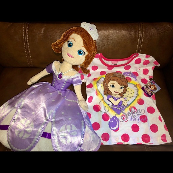 Princess Sofia the First t-shirt + doll bundle - Picture 1 of 6